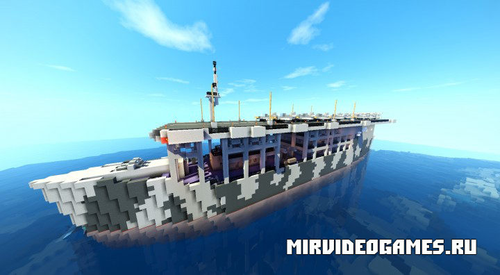 Скачать [Карта] HMS Archer - aircraft carrier для Minecraft Бесплатно