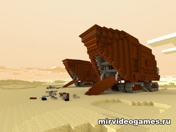 Скачать [Карта] Sandcrawler STAR WARS для Minecraft Бесплатно