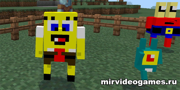 Скачать Мод SpongeBob [Minecraft PE 0.14.0] Бесплатно