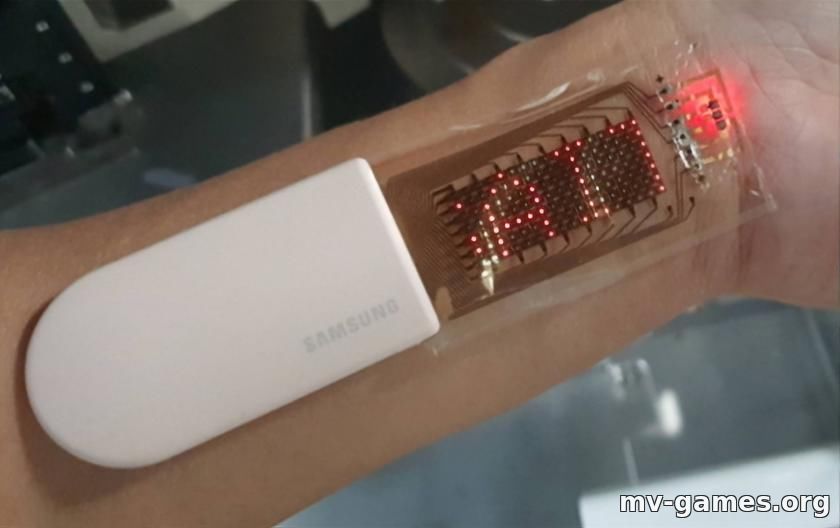 Samsung показала прототип растягивающегося OLED-пластыря со встроенным пульсометром