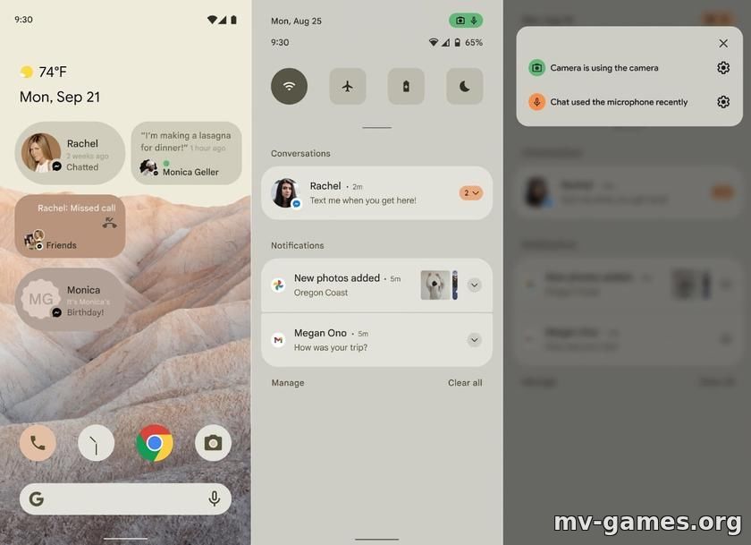 В сети появились скриншоты Android 12: новый интерфейс, фирменный виджет Conversations и индикатор приватности, как в iOS 14