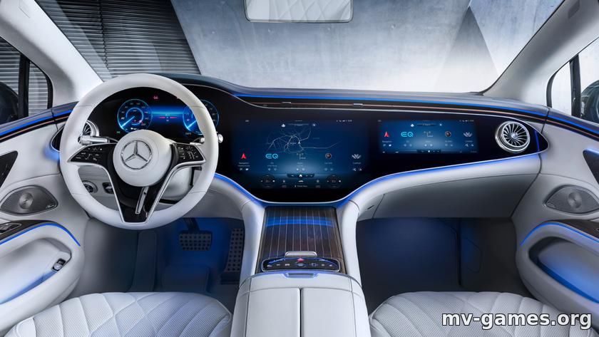 Mercedes-Benz показала салон электрического седана EQS с 55-дюймовой OLED-панелью MBUX Hyperscreen